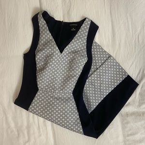 Club Monaco navy and white dress